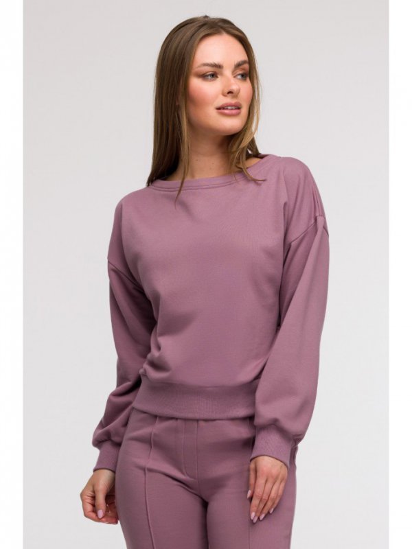 BeWear B293 Bluza z otwartymi plecami - wrzosowa