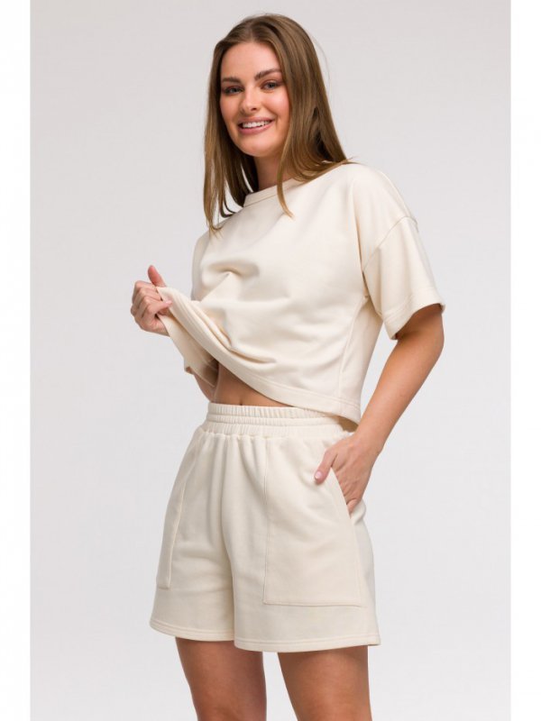 BeWear B295 Szorty z kieszeniami - waniliowe