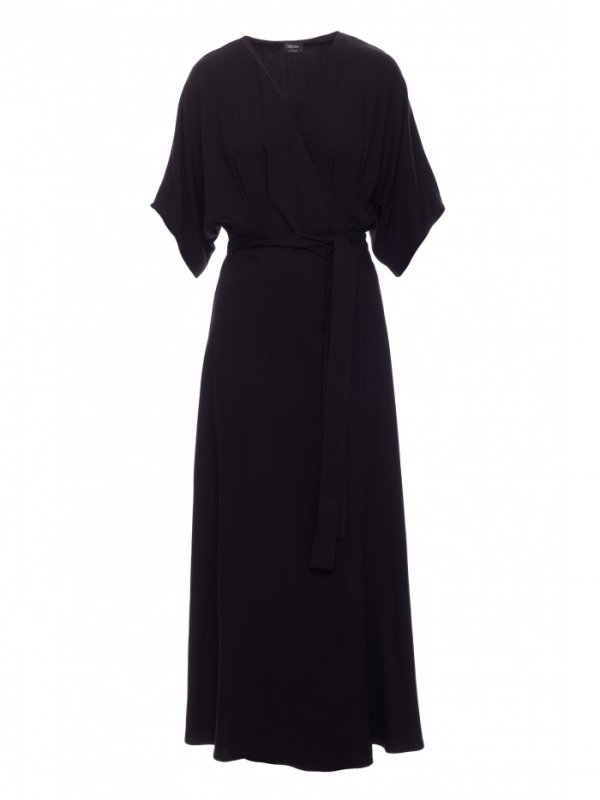 Stylove S406 Wiskozowa sukienka maksi - czarna