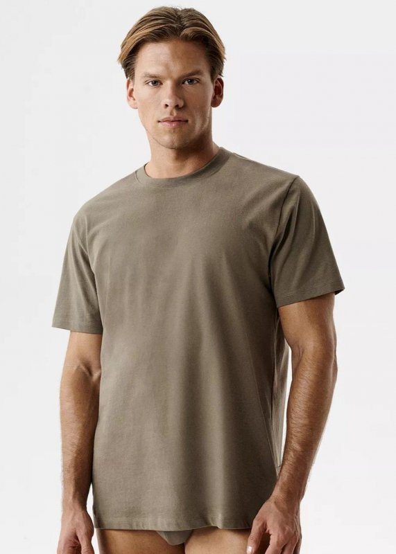 Atlantic KOSZULKA ATLANTIC NMT-033 WL26 BEŻOWY CIEMNY