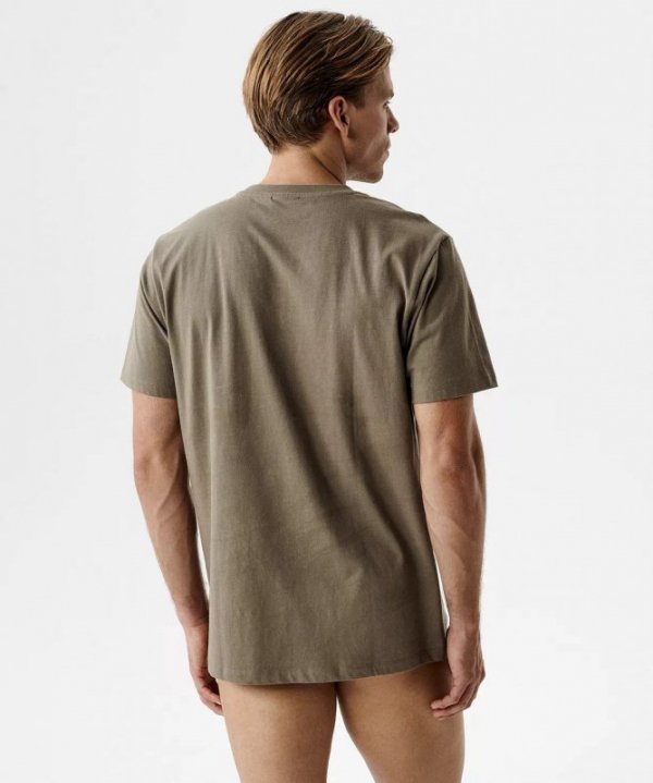 Atlantic KOSZULKA ATLANTIC NMT-033 WL26 BEŻOWY CIEMNY