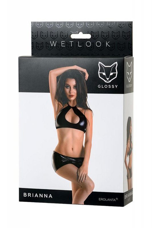 Glossy 1 Wetlook shiny set BRIANNA - black PROMO