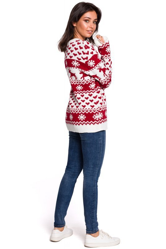 Be Knit BK039 Sweter z motywem świątecznym - model 2
