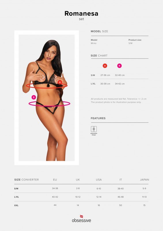 OBSESSIVE ROMANESA KOMPLET OTWARTY SALE