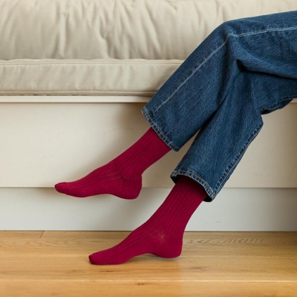 STEVEN SKARPETY BEZUCISKOWE W PRĄŻEK MERINO WOOL 130