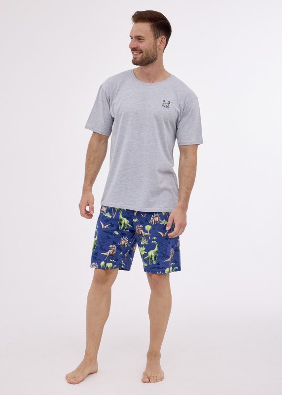 CORNETTE PIŻAMA MĘSKA 326/272 DINOSAUR 2 KR R.3XL-5XL