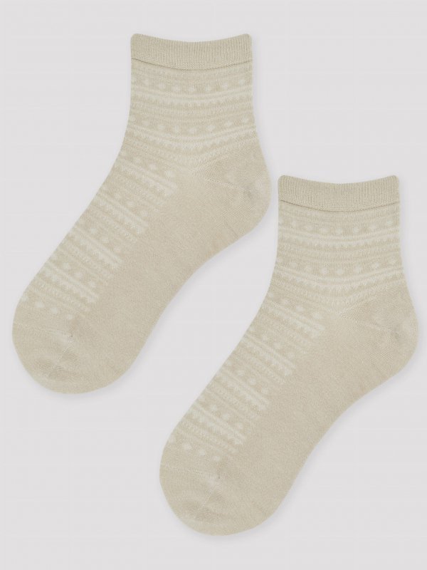 NOVITI SKARPETY DAMSKIE Z JEDWABIEM SB129 WZORKI