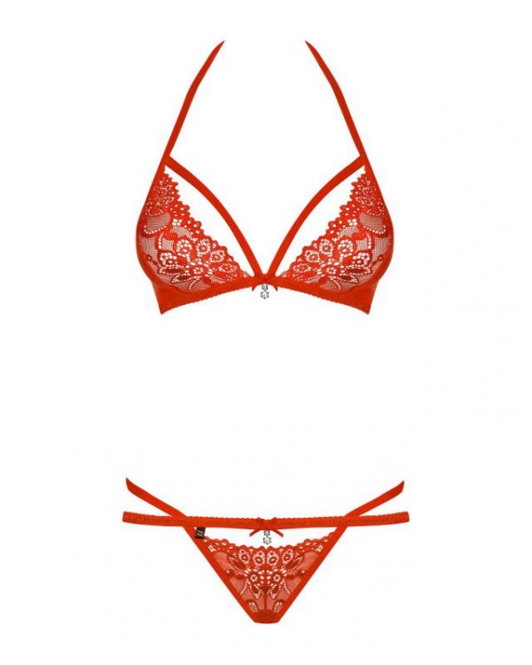 Obsessive Komplet Secret of Love 838-SET-3 Czerwony