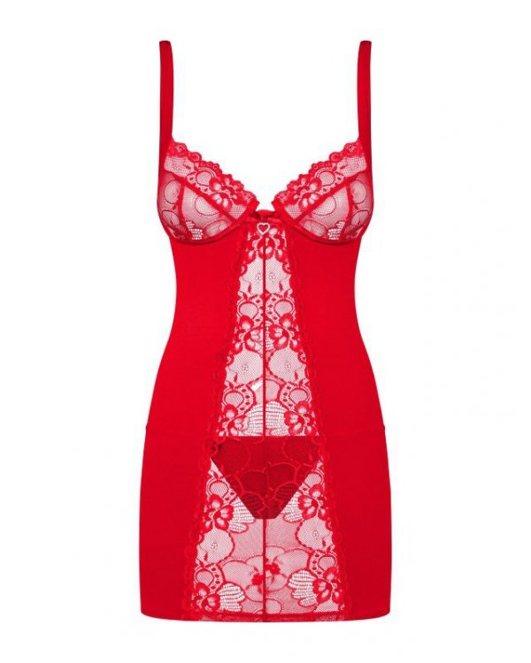 Obsessive Koszulka Heartina Chemise Czerwona + stringi GRATIS!