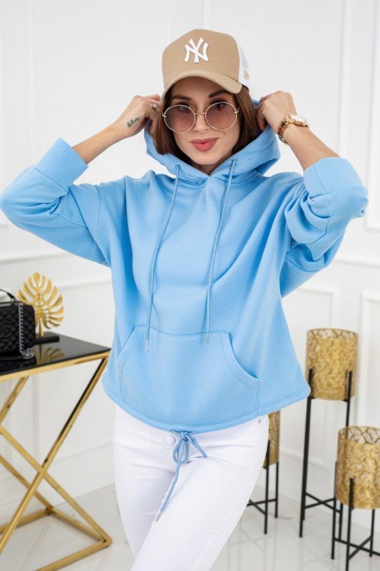 Vittoria Ventini Bluza z kapturem Noemi WJ8890 Baby Blue