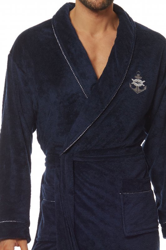 L&amp;L Szlafrok Marine 2114 Dark Blue