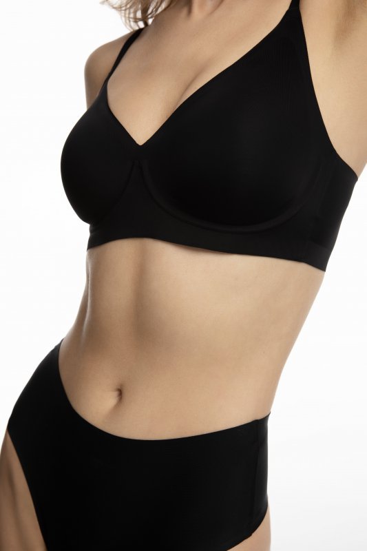 Julimex Biustonosz Simple t-shirt Bra Czarny