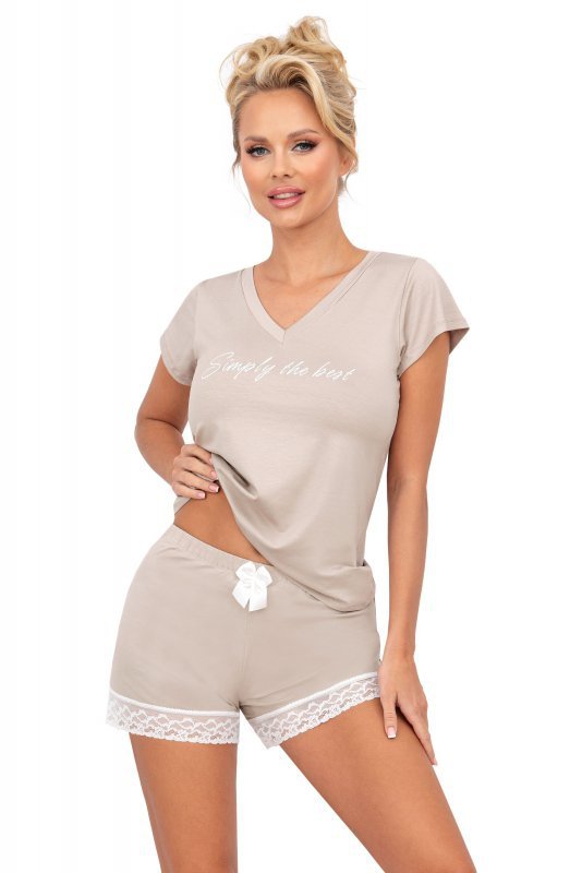Donna Piżama Simply 1/2 Light Beige