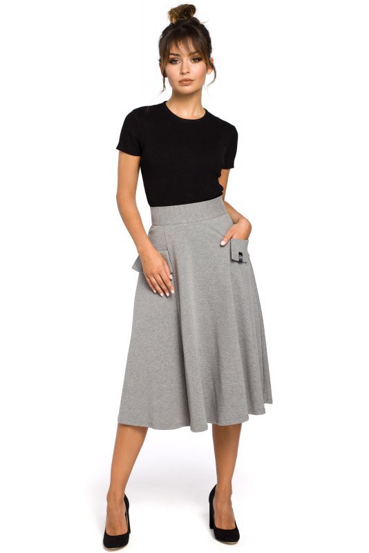 BeWear B046 spódnica szara 24H