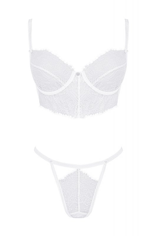 Obsessive Bianelle set bielizna nocna komplet biustonosz + stringi