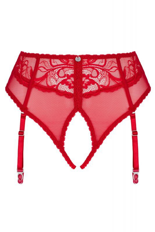 Obsessive Dagmarie garter panties bielizna majtki figi otwarte z pasem