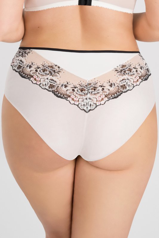 Gorsenia K841 Black-White bielizna majtki figi