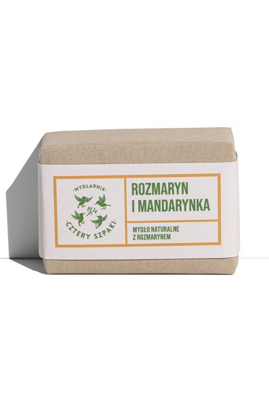 Mydlarnia Cztery Szpaki Zestaw Mydło w kostce + Peeling Rozmaryn i Mandarynka kosmetyki zestaw do pielęgnacji