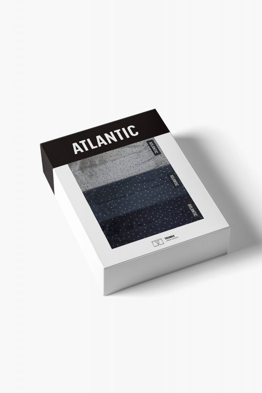 Atlantic Bokserki 199 3-pak gra/nie/szm