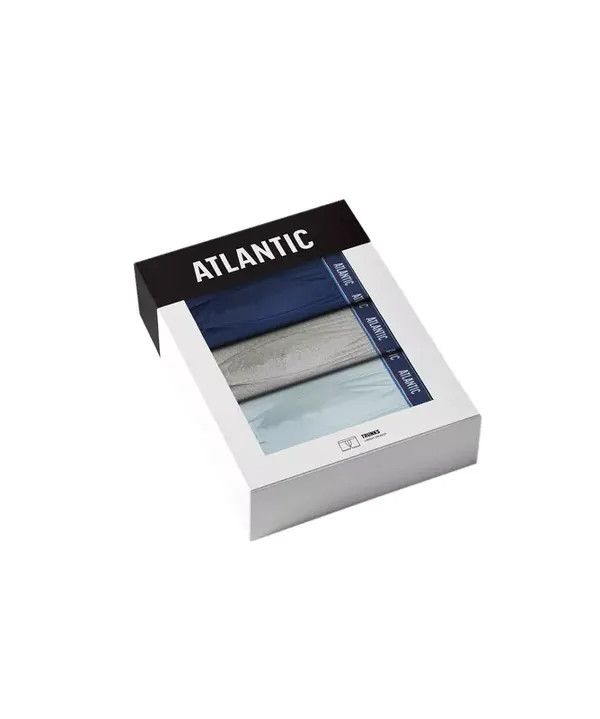 Atlantic Bokserki 214 3-pak nieb/nieb/szary melanż