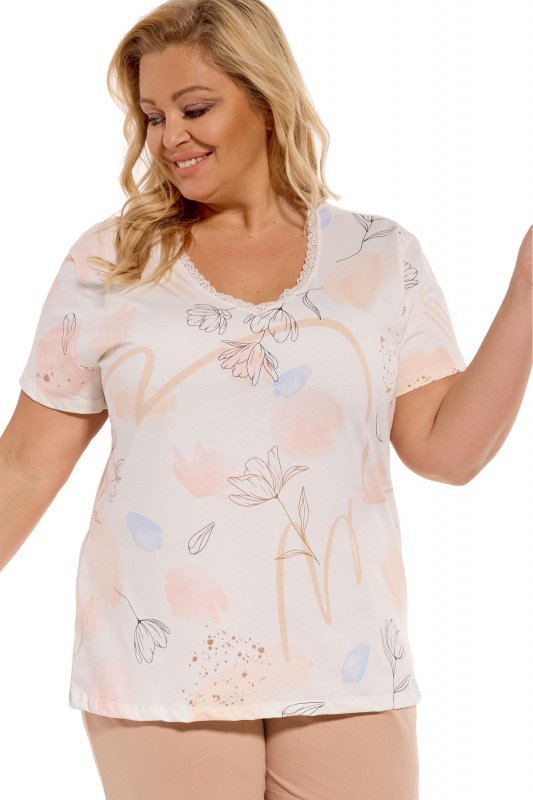 Cornette Piżama Flora 658/288 ecru plus