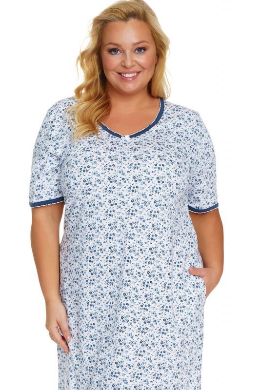 Doctornap Koszula nocna TB 5157 navy bloom plus