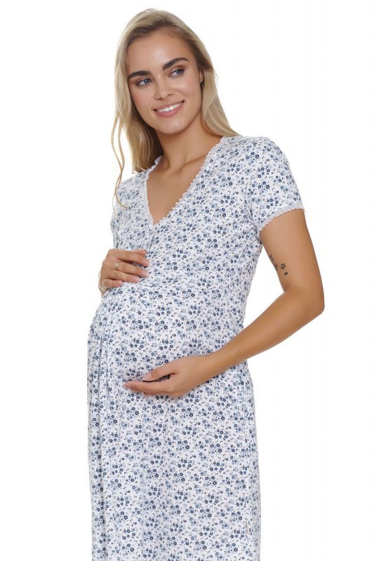 Doctornap Koszula nocna TCB 5335 navy bloom