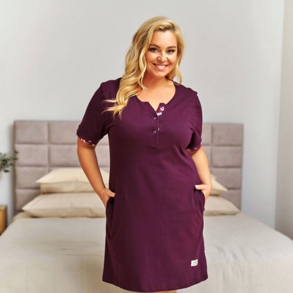 Doctornap Koszula nocna TB 7472 burgundy plus