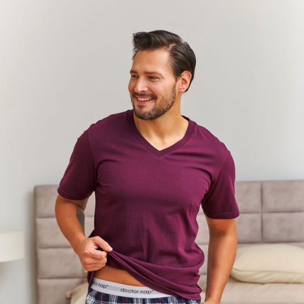 Doctornap Piżama męska PMB 7476 burgundy plus