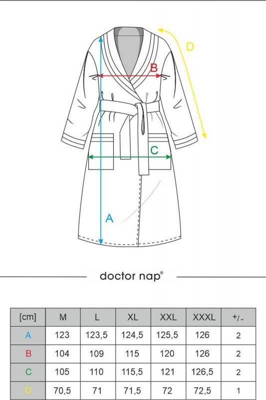 Doctornap Szlafrok SWA 1078 grey melange