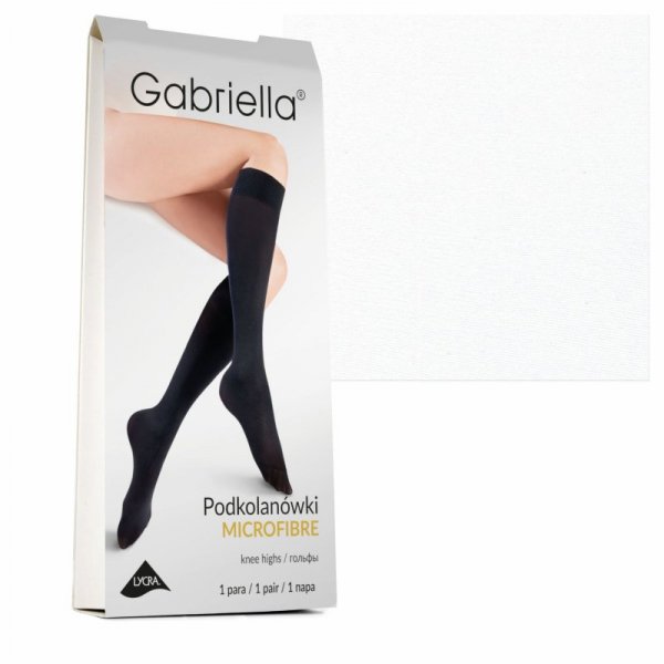 Gabriella Podkolanówki microfibra 60 den 501 białe