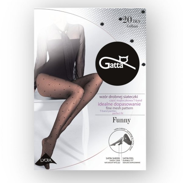 Gatta Rajstopy Funny 05 kabaretki nero