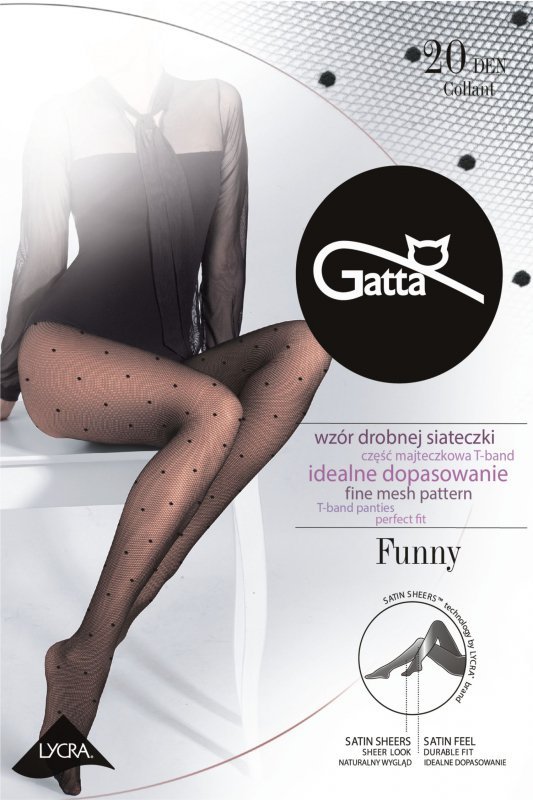 Gatta Rajstopy Funny 05 kabaretki nero