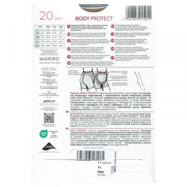 Gatta Rajstopy body protect 20 den nero