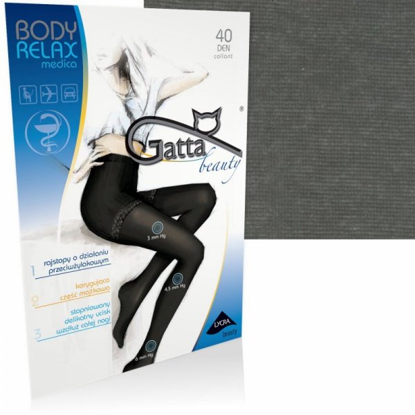 Gatta Rajstopy Body Relax Medica 40 den grafit plus