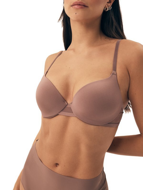 Esotiq-Henderson Biustonosz push-up Necio 42581 coffee