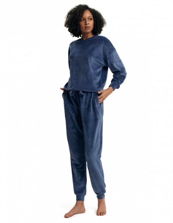 Esotiq-Henderson Piżama komplet Delanie 43722 granatowy