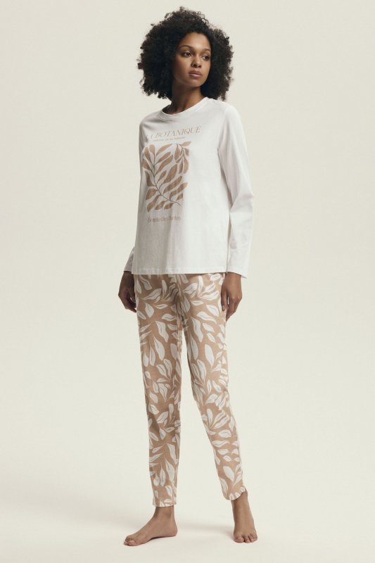 Esotiq-Henderson Piżama damska Dextra 43689 ecru