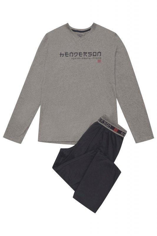 Esotiq-Henderson Piżama 41911 Japan szara