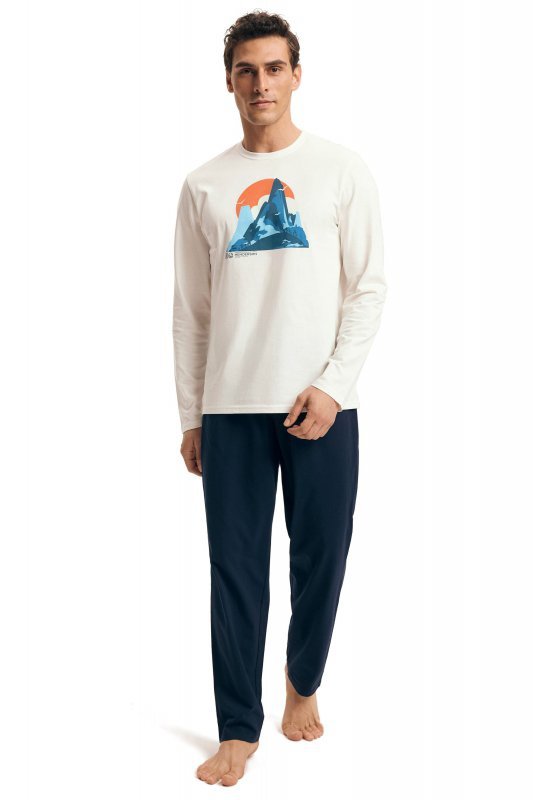 Esotiq-Henderson Piżama męska Loji 43475 biała