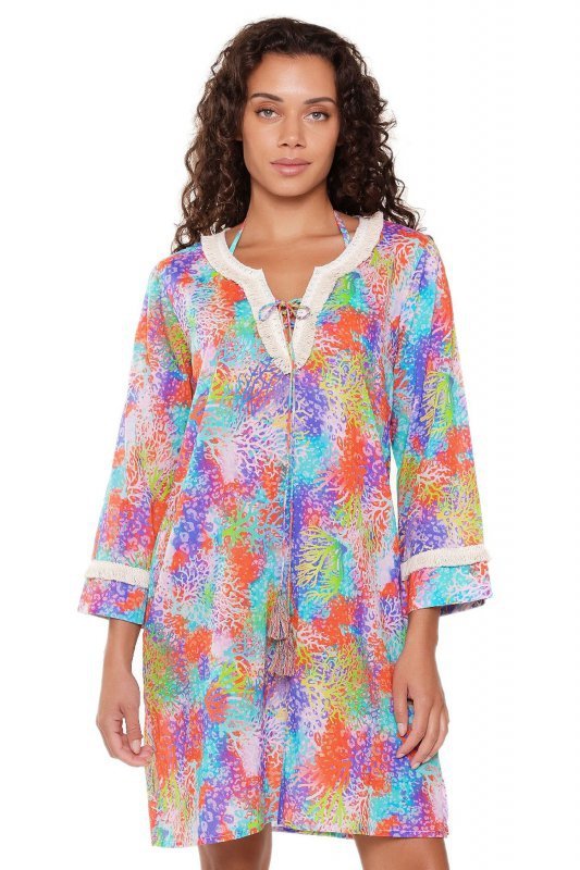 LingaDore Kimono 7207P-1 coral leopard print