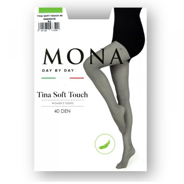 Mona Rajstopy Tina Soft Touch 40 den grafitowe