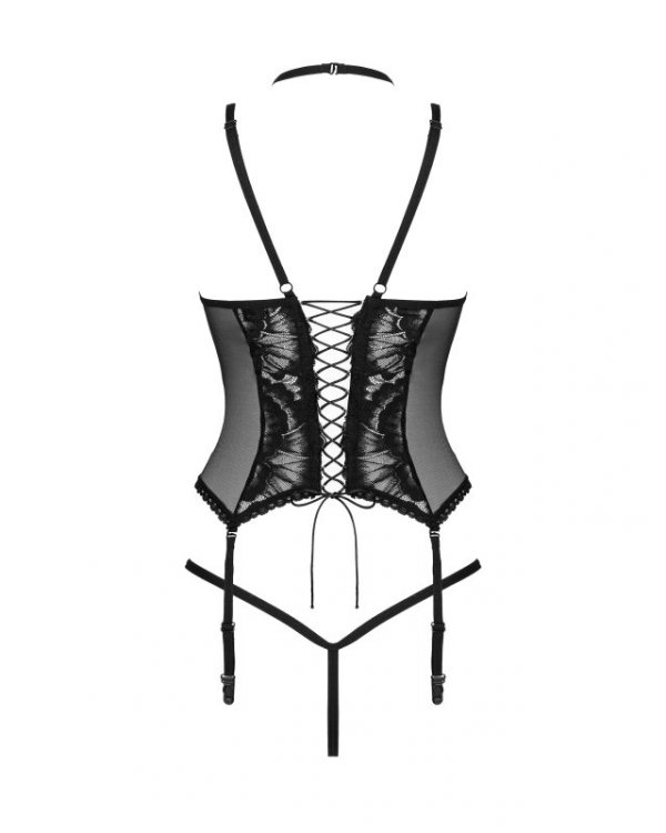Obsessive Gorset i stringi Alessya czarne