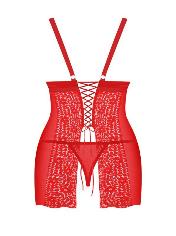 Obsessive Koszulka i stringi Blossmina czerwone