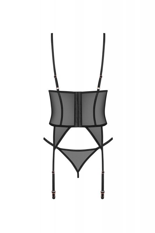 Obsessive Gorset i tanga Euridia czarny