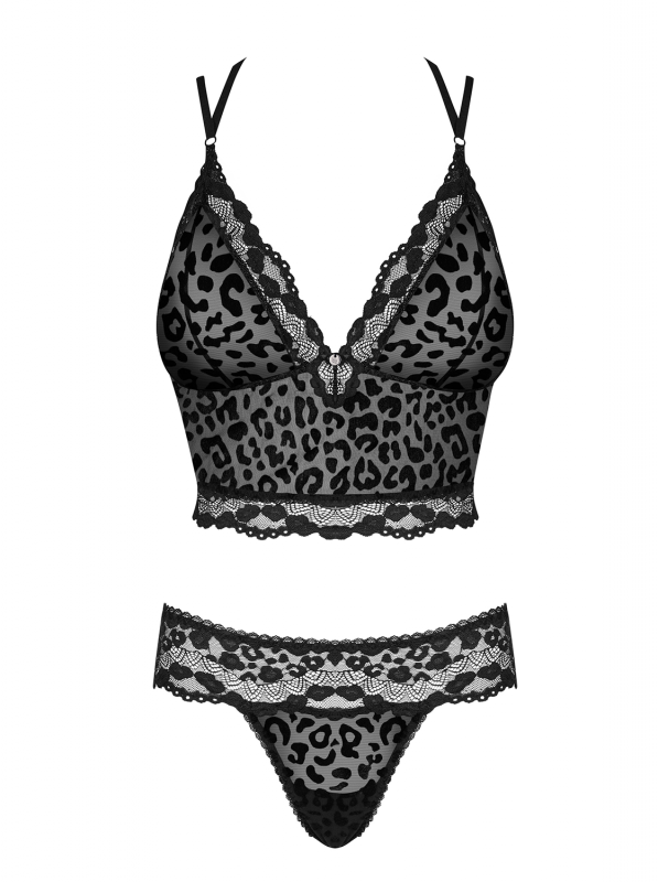 Obsessive Top i stringi Giully czarne
