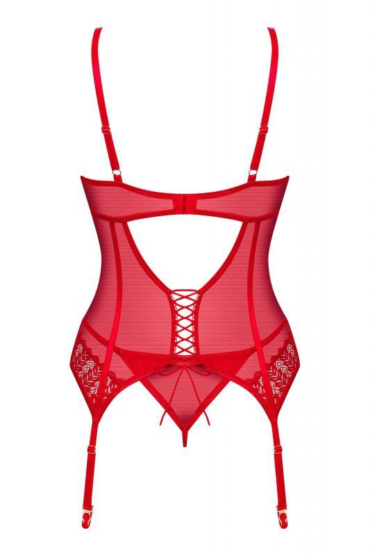 Obsessive Gorset i stringi Ingridia czerwony