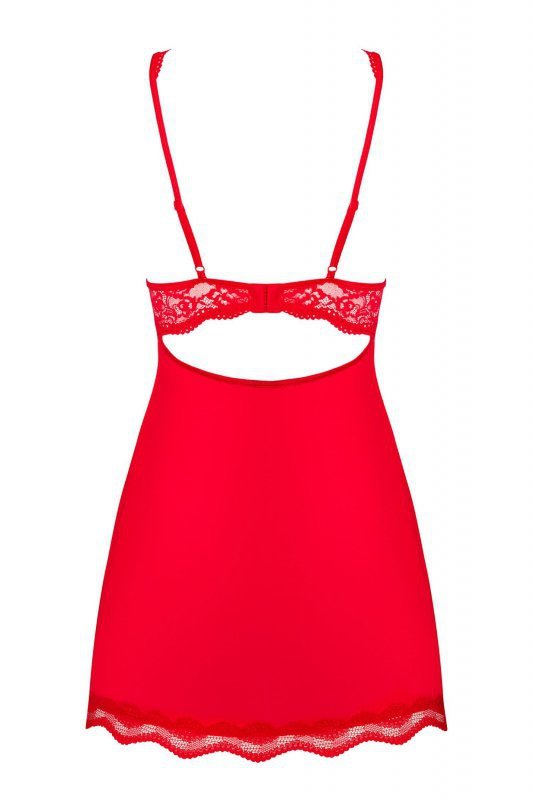 Obsessive Babydoll i stringi Luvae czerwone