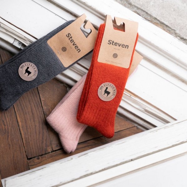 Steven Skarpety wełniane alpaka 044 różowe