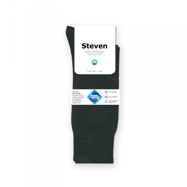 Steven Skarpety 100% bawełna 055 ciemno-zielone